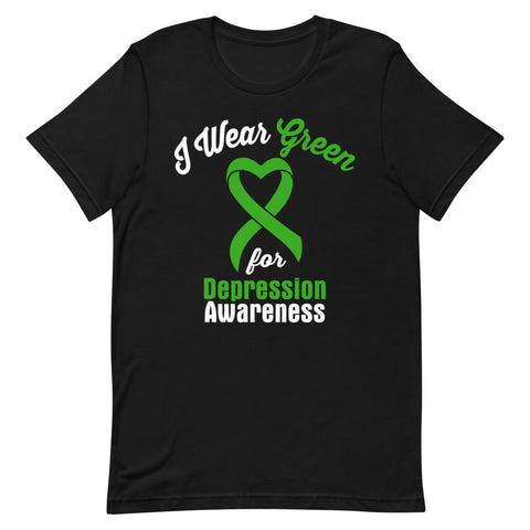 Depression Awareness I Wear Green T-Shirt - The Awareness Store