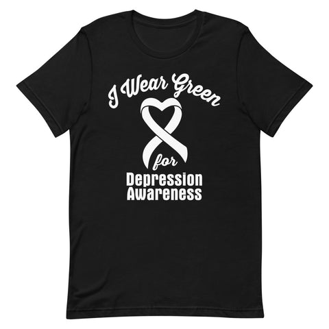 Depression Awareness I Wear Green T-Shirt - The Awareness Store