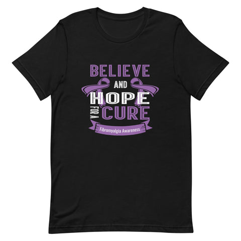 Fibromyalgia Awareness Believe & Hope for a Cure T-Shirt - The Awareness Store