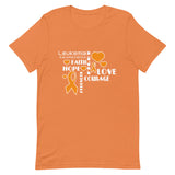 Leukemia Awareness Faith, Hope, Courage T-Shirt