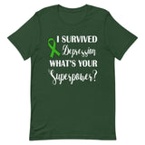 Depression Awareness I Survived, What's Your Superpower? T-Shirt - The Awareness Store