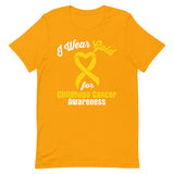 Childhood Cancer Awareness I Wear Gold T-Shirt