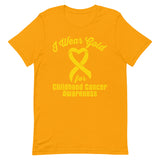 Childhood Cancer Awareness I Wear Gold T-Shirt - The Awareness Store