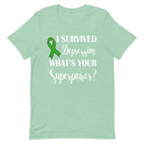 Depression Awareness I Survived, What's Your Superpower? T-Shirt - The Awareness Store