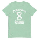 Depression Awareness I Wear Green T-Shirt