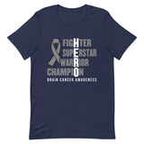 Brain Cancer Awareness Fighter, Superstar, Warrior, Champion, Hero T-Shirt