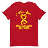Childhood Cancer Awareness I Wear Gold T-Shirt - The Awareness Store