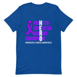 Pancreatic Cancer Awareness Fighter, Superstar, Warrior, Champion, Hero T-Shirt