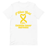 Childhood Cancer Awareness I Wear Gold T-Shirt - The Awareness Store