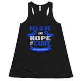 Colon Cancer Awareness Believe & Hope for a Cure Women's Flowy Tank Top