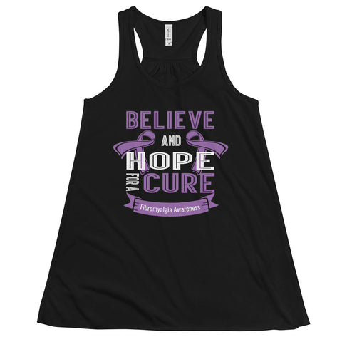 Fibromyalgia Awareness Believe & Hope for a Cure Women's Flowy Tank Top - The Awareness Store