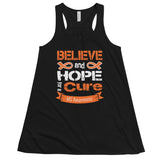 Multiple Sclerosis Awareness Believe & Hope for a Cure Women's Flowy Tank Top - The Awareness Store