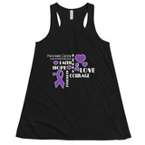 Pancreatic Cancer Awareness Faith, Hope, Courage Women's Flowy Tank Top