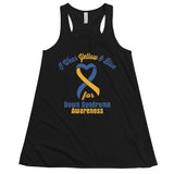 Down Syndrome Awareness I Wear Yellow and Blue Women's Flowy Tank Top