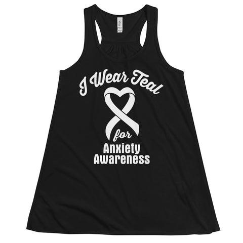 Anxiety Awareness I Wear Teal Women's Flowy Tank Top - The Awareness Store