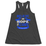 Colon Cancer Awareness Believe & Hope for a Cure Women's Flowy Tank Top