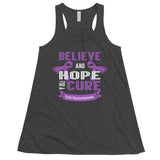 Cystic Fibrosis Awareness Believe & Hope for a Cure Women's Flowy Tank Top