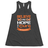 Multiple Sclerosis Awareness Believe & Hope for a Cure Women's Flowy Tank Top - The Awareness Store