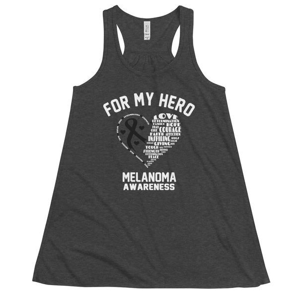 Melanoma Awareness For My Hero Women's Flowy Tank Top