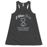 Brain Cancer Awareness I Wear Gray Women's Flowy Tank Top