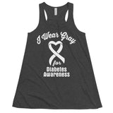 Diabetes Awareness I Wear Gray Women's Flowy Tank Top
