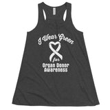 Organ Donors Awareness I Wear Green Women's Flowy Tank Top