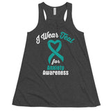 Anxiety Awareness I Wear Teal Women's Flowy Tank Top