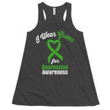 Depression Awareness I Wear Green Women's Flowy Tank Top