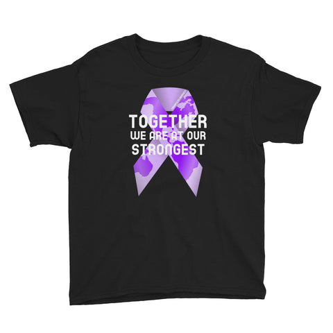 Fibromyalgia Awareness Together We Are at Our Strongest Kids T-Shirt - The Awareness Store