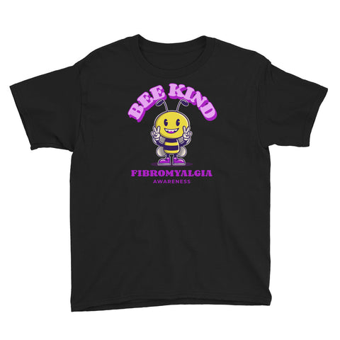 Fibromyalgia Awareness Bee Kind Kids T-Shirt - The Awareness Store
