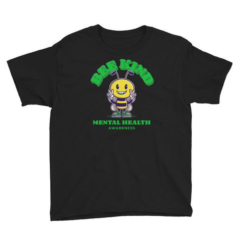 Mental Health Awareness Bee Kind Kids T-Shirt - The Awareness Store
