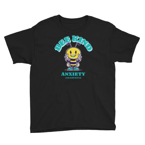 Anxiety Awareness Bee Kind Kids T-Shirt - The Awareness Store