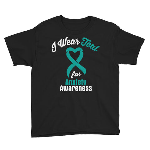 Anxiety Awareness I Wear Teal Kids T-Shirt - The Awareness Store