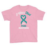 PCOS Awareness I Wear Teal Kids T-Shirt