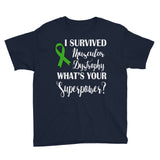 Muscular Dystrophy Awareness I Survived, What's Your Superpower? Kids T-Shirt