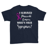 Pancreatic Cancer Awareness I Survived, What's Your Superpower? Kids T-Shirt
